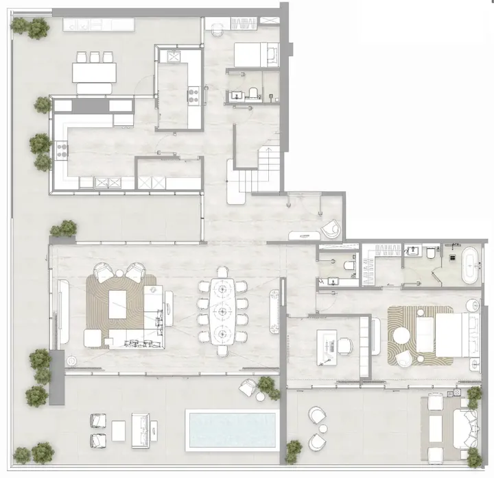 4 BR floor plan