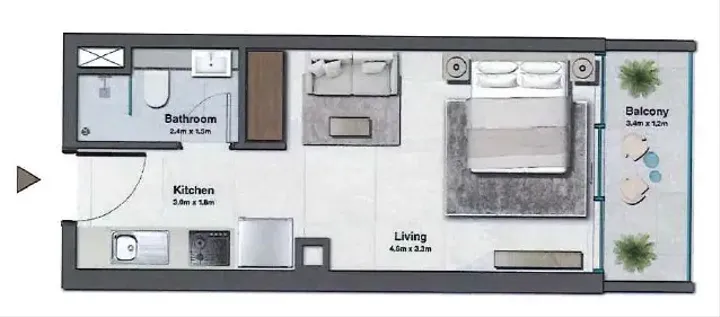 Studio floor plan