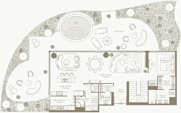 4 BR floor plan