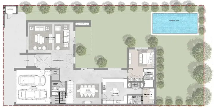 5 BR floor plan