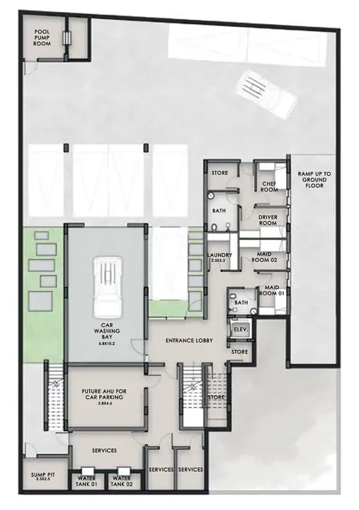 5 BR floor plan