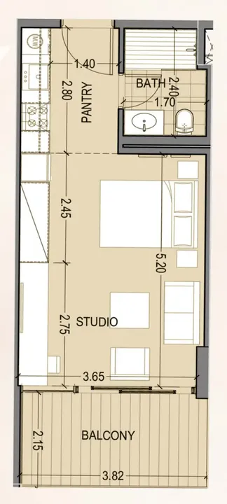 Studio floor plan