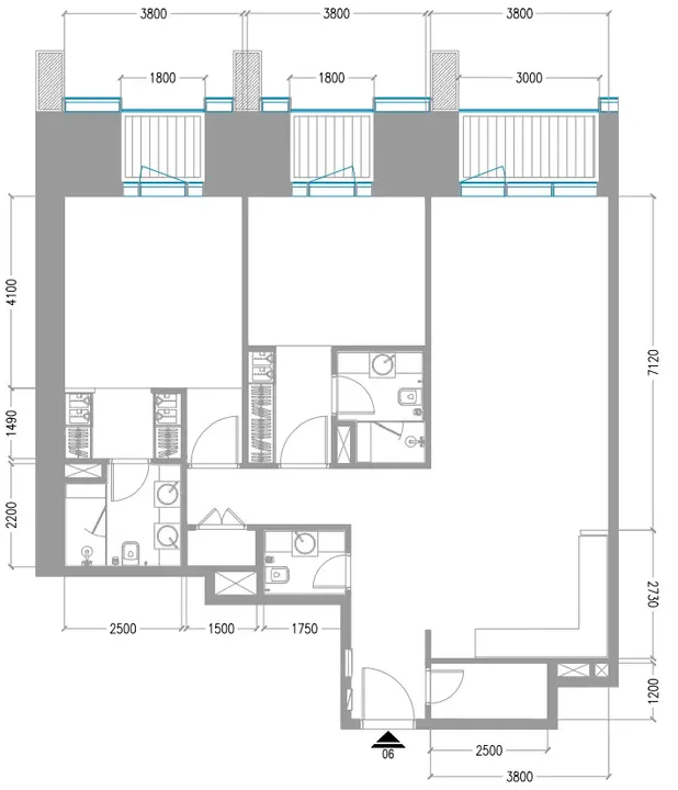 2 BR floor plan