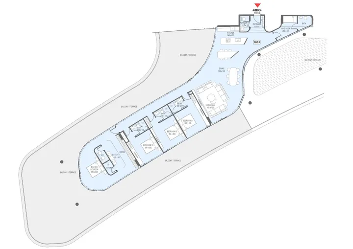 4 BR floor plan