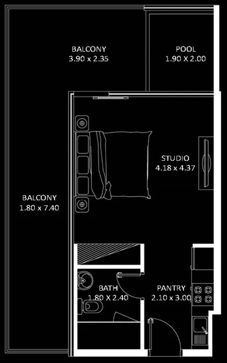 Studio floor plan