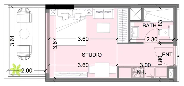 Studio floor plan
