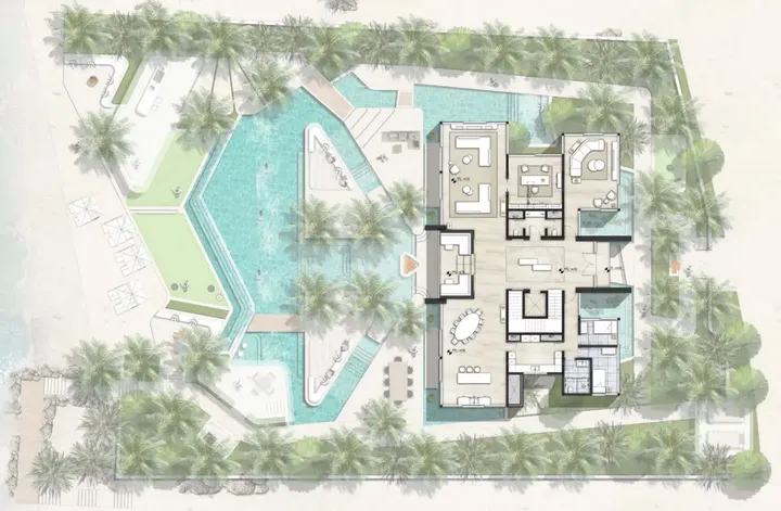 5 BR floor plan