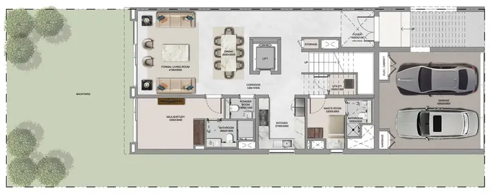 4 BR floor plan