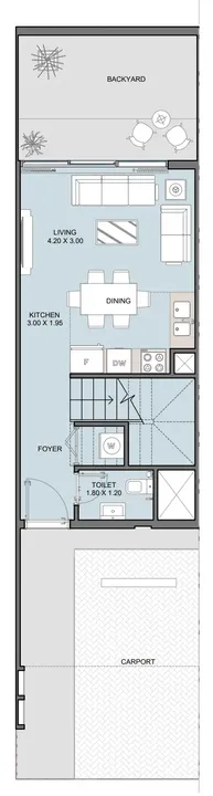 4 BR floor plan