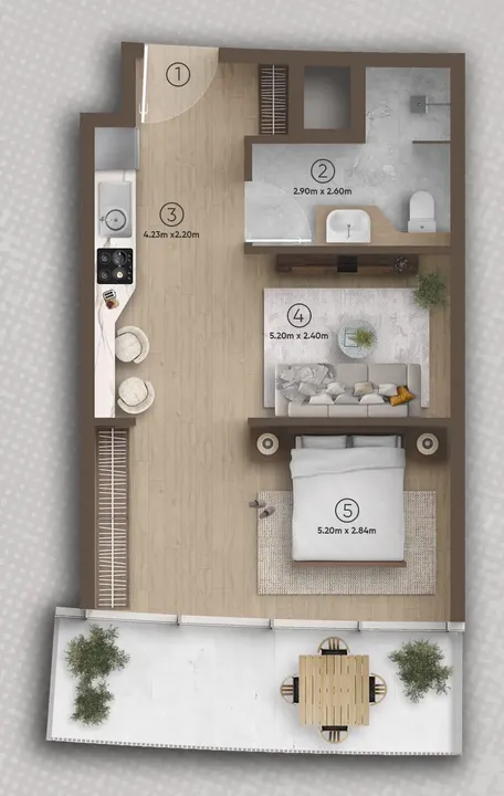 Studio floor plan