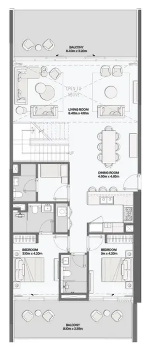 4 BR floor plan