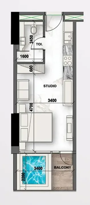 Studio floor plan