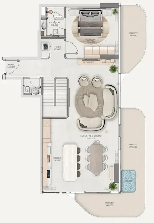 4 BR floor plan