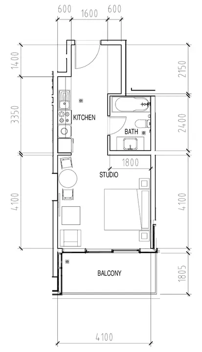 Studio floor plan