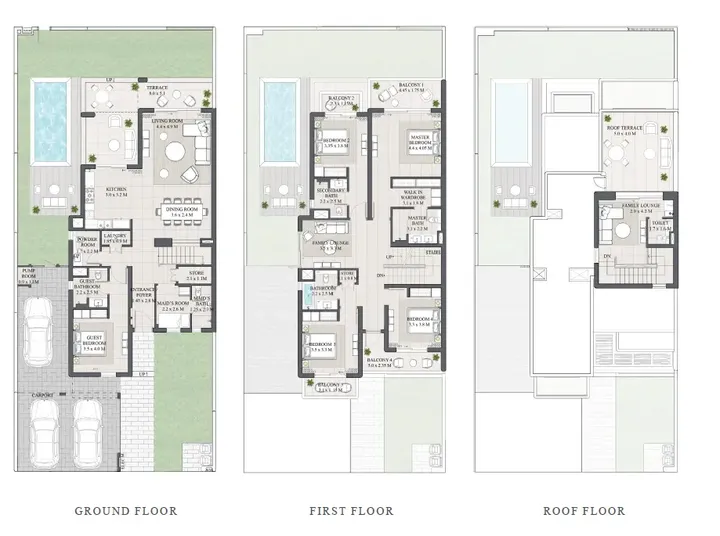 5 BR floor plan