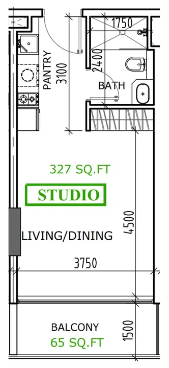 Studio floor plan