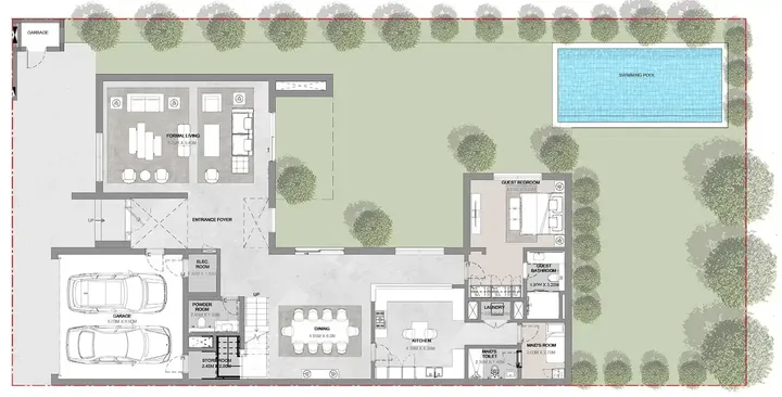 5 BR floor plan