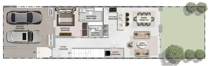 4 BR floor plan