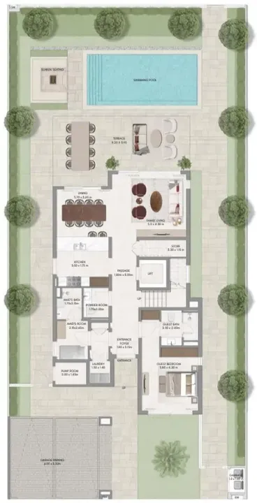 4 BR floor plan