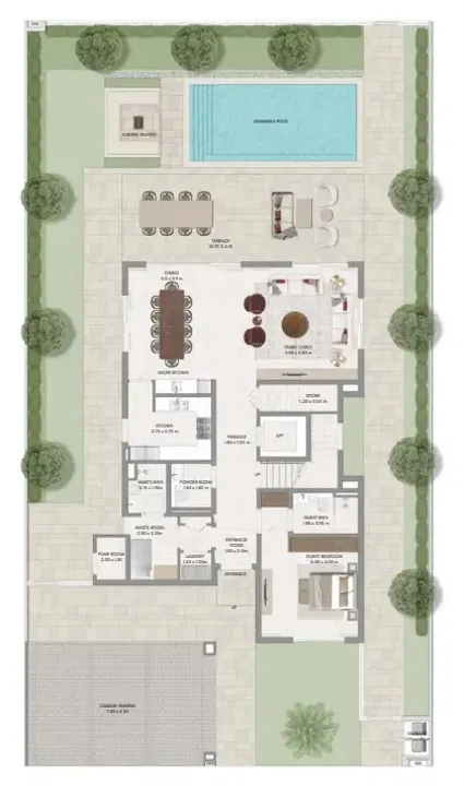 5 BR floor plan