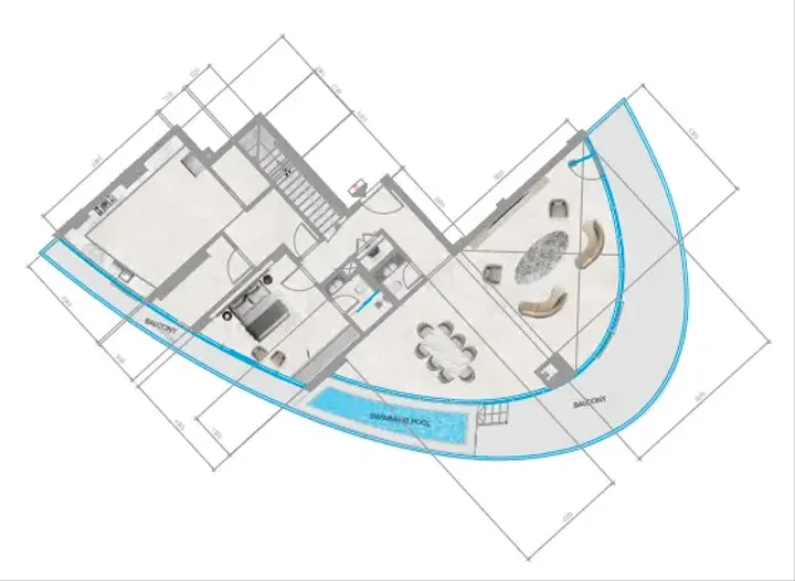 4 BR floor plan