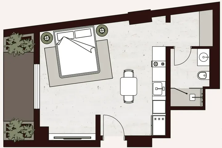 Studio floor plan