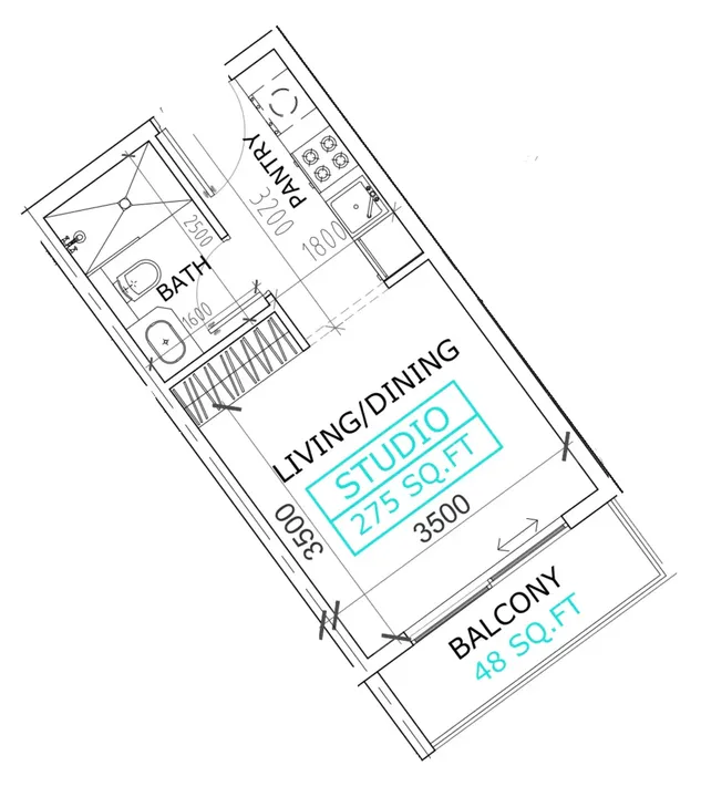 Studio floor plan