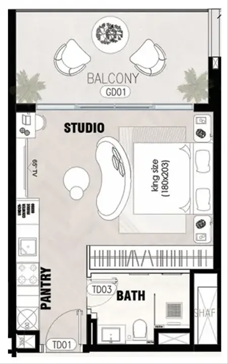 Studio floor plan