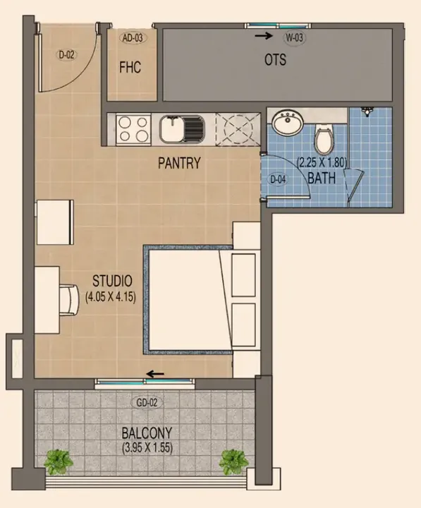 Studio floor plan
