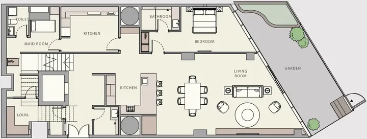 3 BR floor plan
