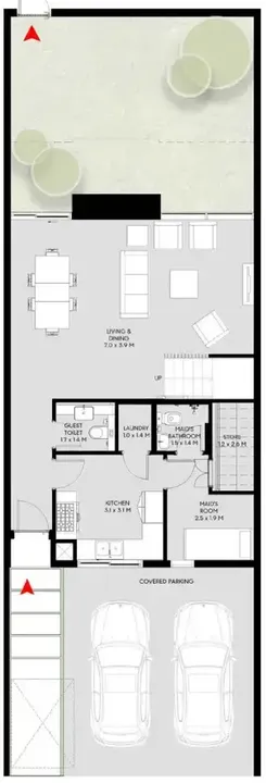 4 BR floor plan