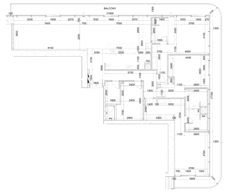 3 BR floor plan