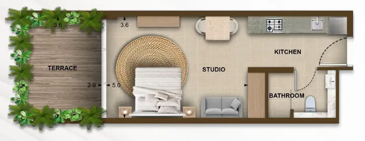 Studio floor plan