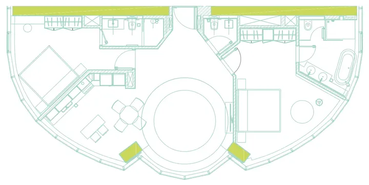 2 BR floor plan