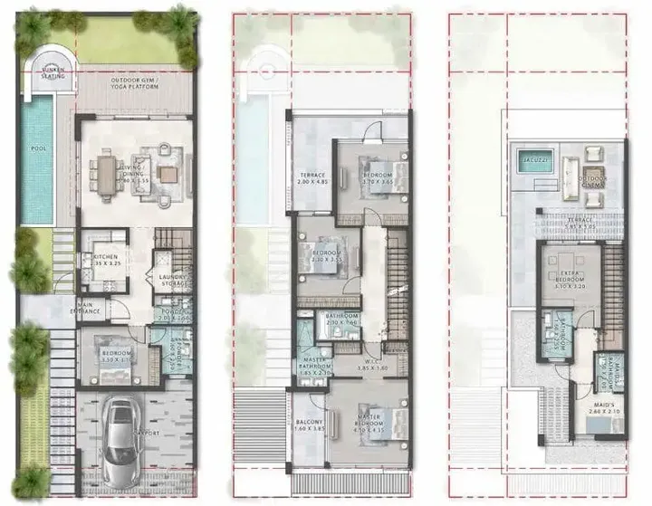 5 BR floor plan