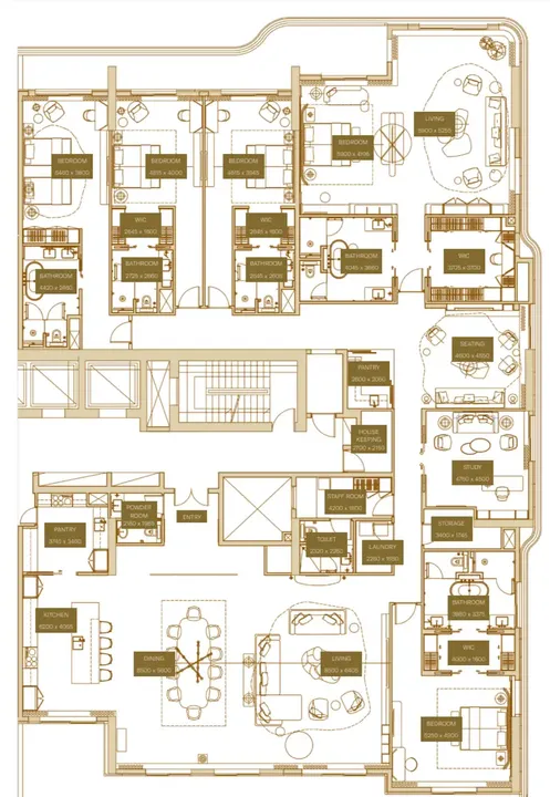 4 BR floor plan