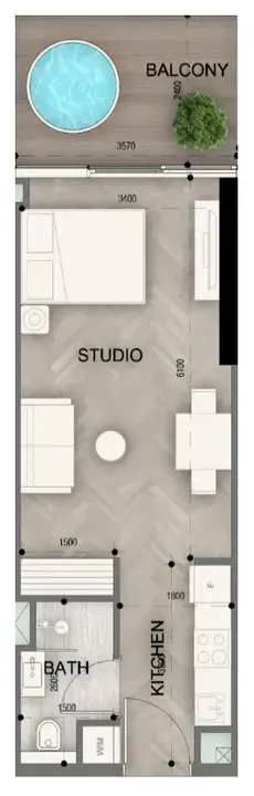 Studio floor plan