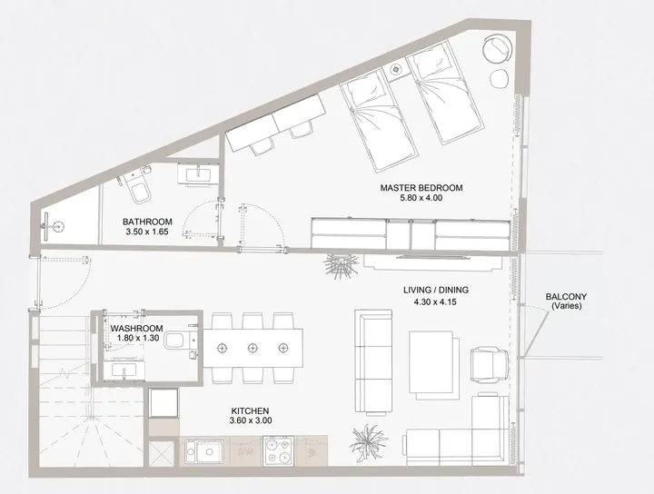4 BR floor plan
