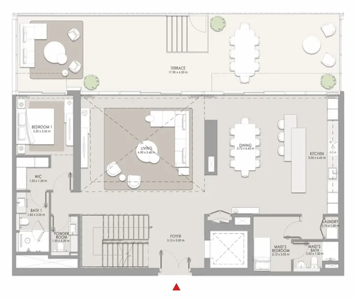 4 BR floor plan