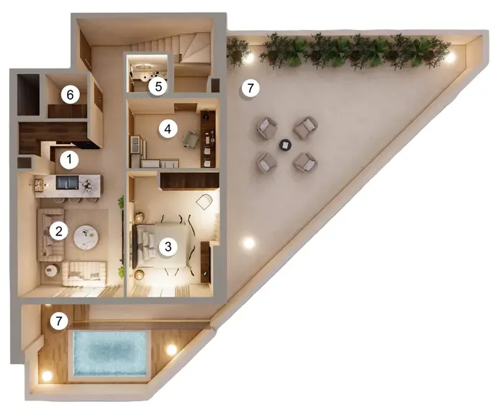 4 BR floor plan