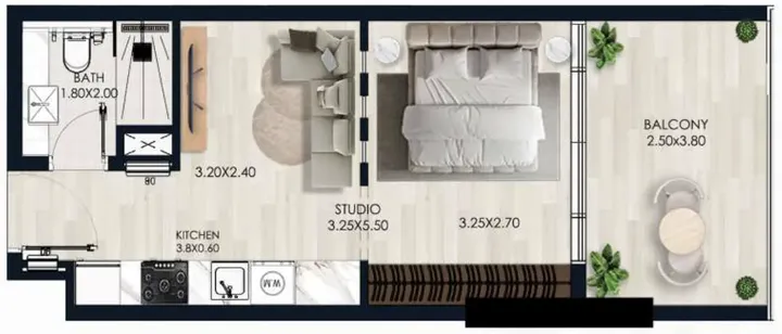Studio floor plan