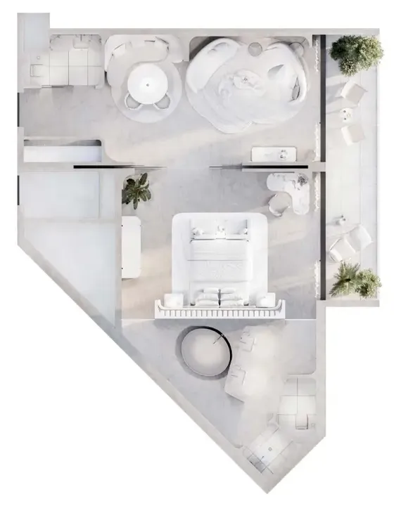 1 BR floor plan