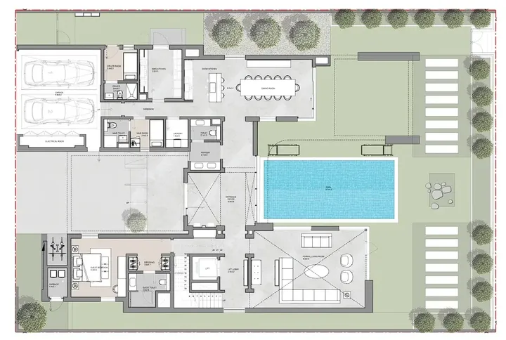 5 BR floor plan