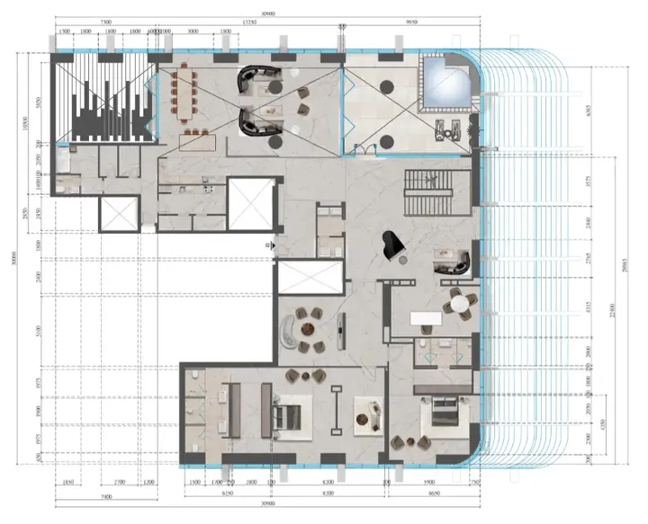 6 BR floor plan