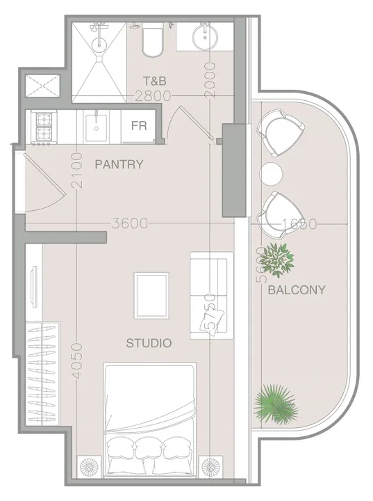 Studio floor plan