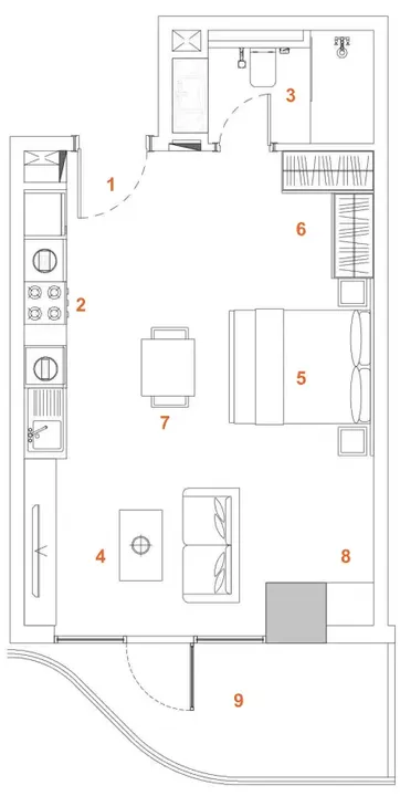 Studio floor plan