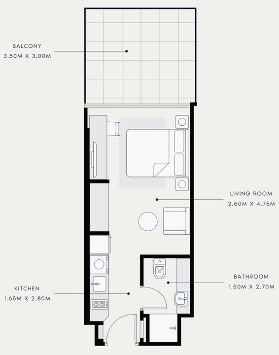 Studio floor plan