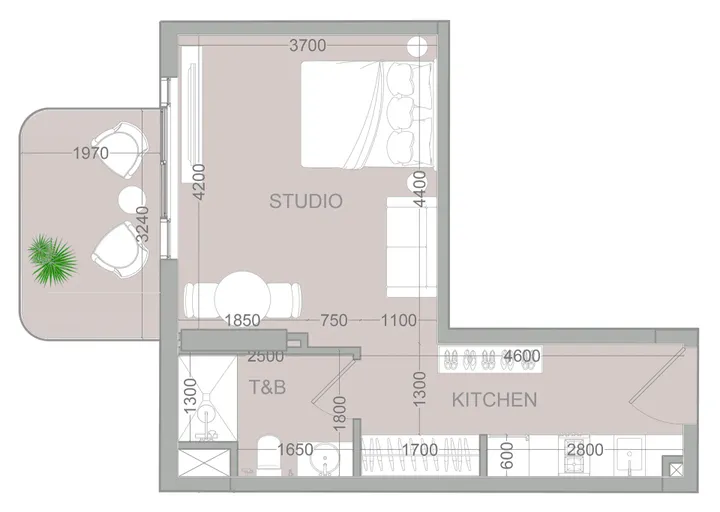 Studio floor plan