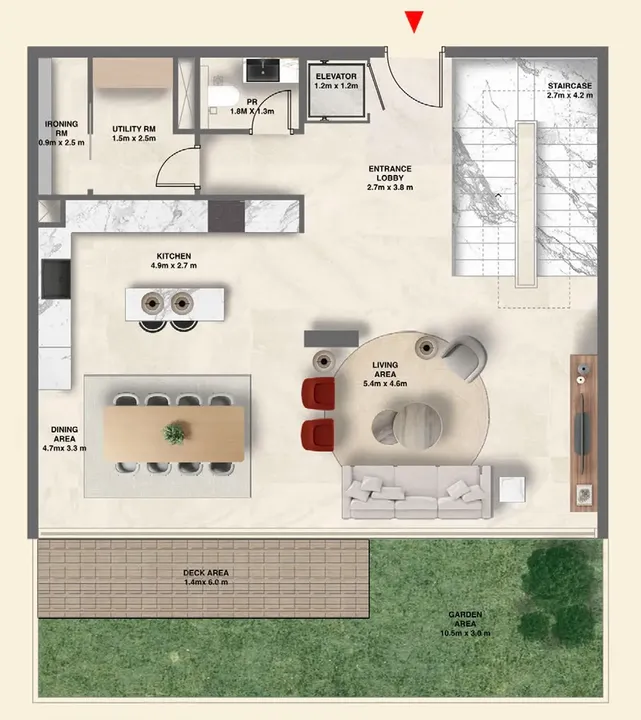 4 BR floor plan