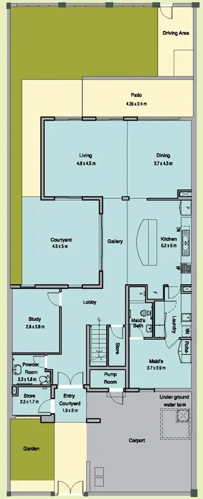 3 BR floor plan